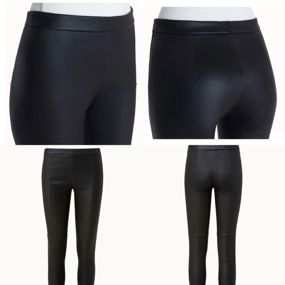 Akris Skinny Leather Pants Black
